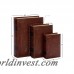 Cole Grey Wood Leather 3 Piece Book Box Set CLRB2478